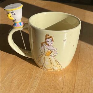 Disney Belle Mug with Chip Spoon - Light Yellow